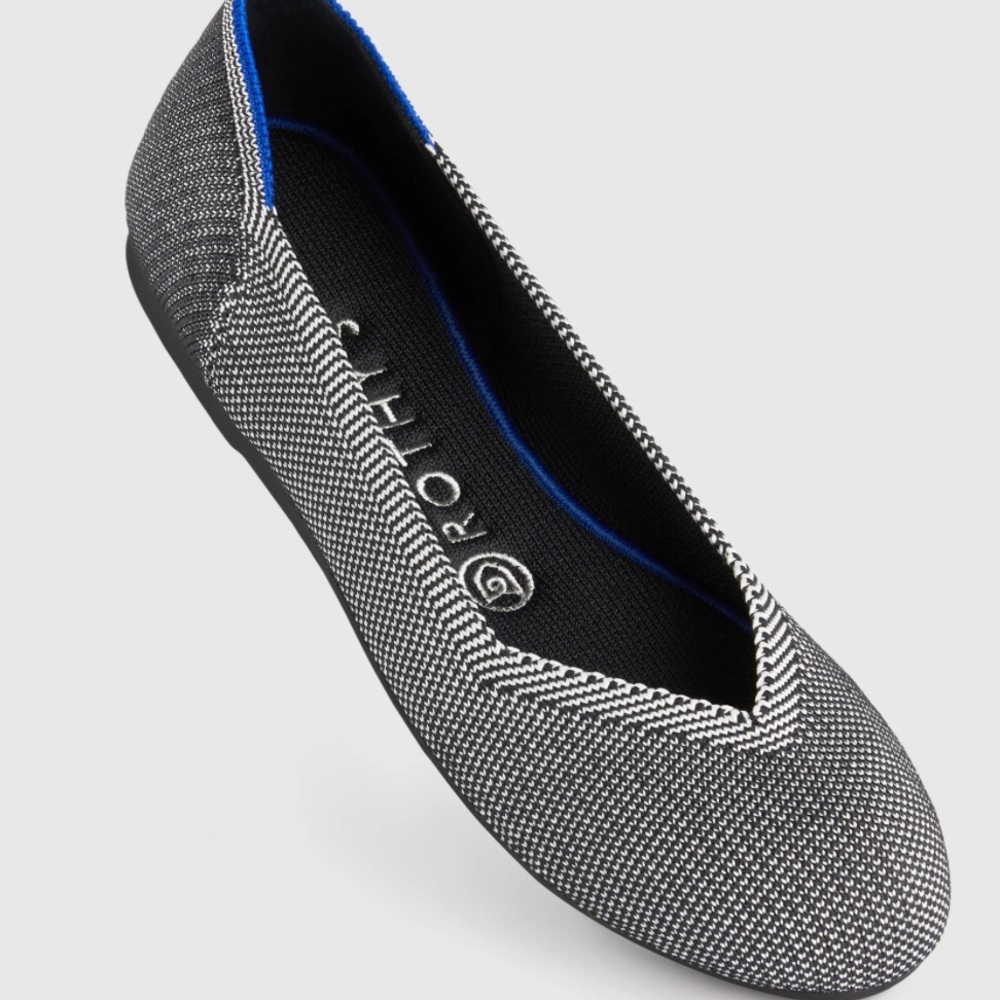 Rothy’s grey Birdseye flats